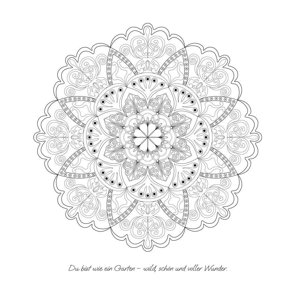 JO ELBA | Buecher | Ein Garten voller Mandalas – 52 Mandalas mit liebevollen Affirmationen zum Aufblühen & Wachsen | Ausmalbuch für Erwachsene | Blick ins Buch 1 JO ELBA | Buecher | Ein Garten voller Mandalas – 52 Mandalas mit liebevollen Affirmationen zum Aufblühen & Wachsen | Ausmalbuch für Erwachsene | Blick ins Buch 1