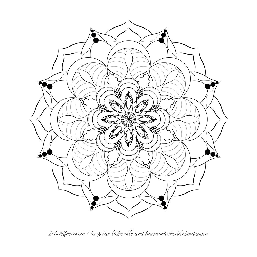 JO ELBA | Buecher | Ein Jahr voller Mandalas – 52 Mandalas mit liebevollen Affirmationen zum Aufblühen & Wachsen | Ausmalbuch für Erwachsene | Blick ins Buch 1