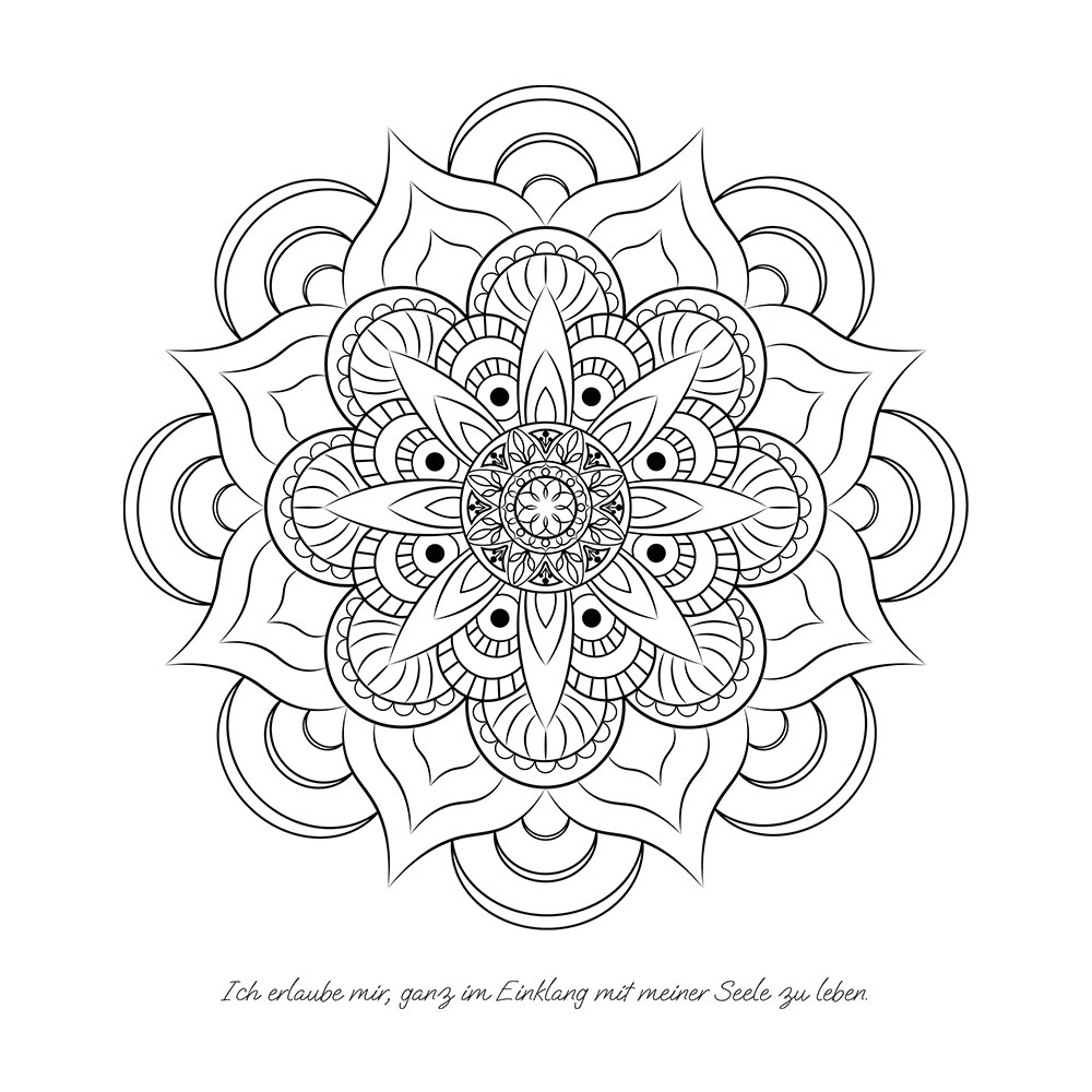 JO ELBA | Buecher | Ein Jahr voller Mandalas – 52 Mandalas mit liebevollen Affirmationen zum Aufblühen & Wachsen | Ausmalbuch für Erwachsene | Blick ins Buch 2
