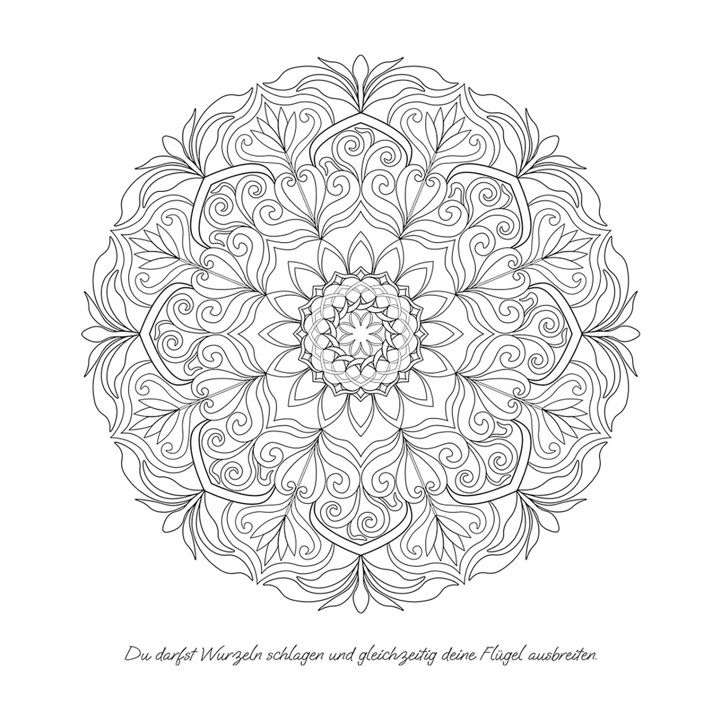 JO ELBA | Buecher | Ein Garten voller Mandalas – 52 Mandalas mit liebevollen Affirmationen zum Aufblühen & Wachsen | Ausmalbuch für Erwachsene | Blick ins Buch 3