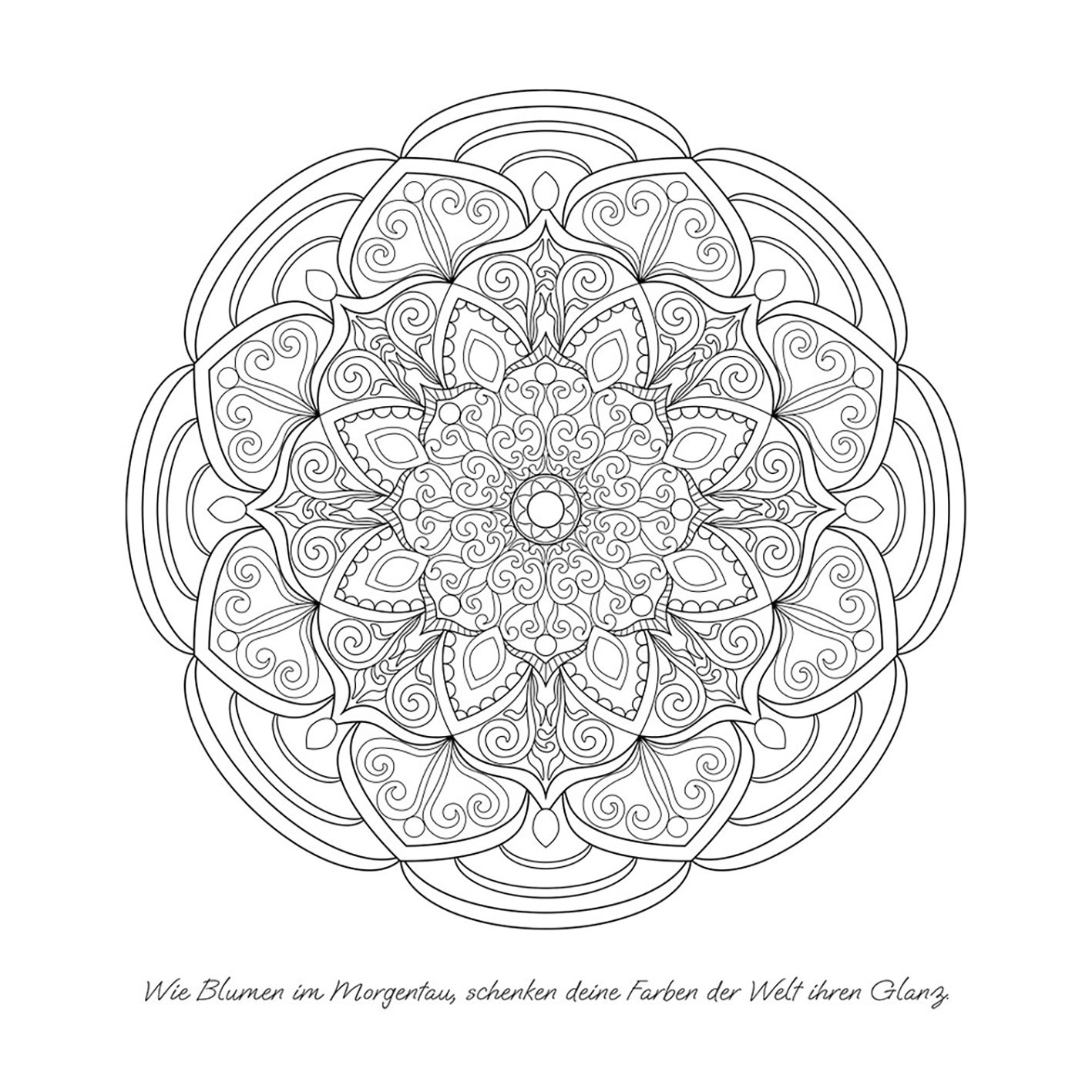 JO ELBA | Buecher | Ein Garten voller Mandalas – 52 Mandalas mit liebevollen Affirmationen zum Aufblühen & Wachsen | Ausmalbuch für Erwachsene | Blick ins Buch 5