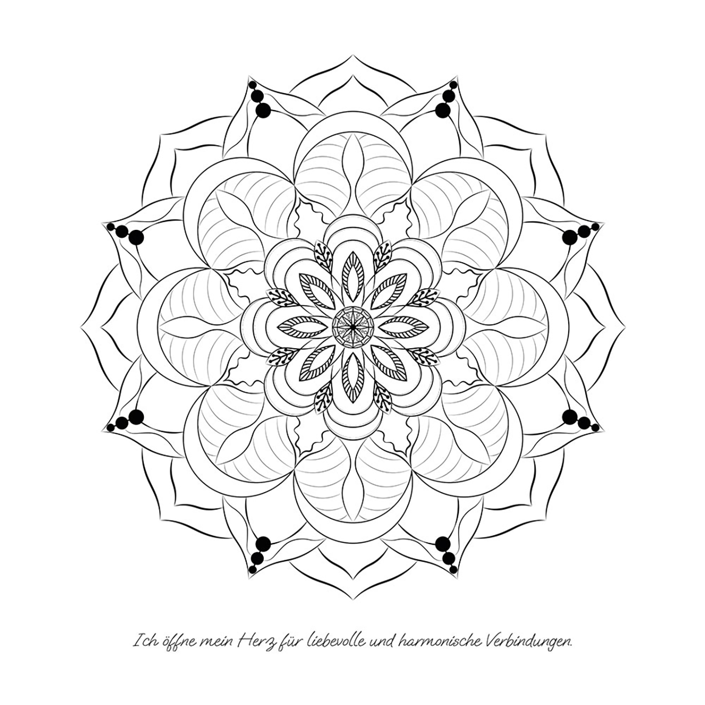 JO ELBA | Buecher | Ein Jahr voller Mandalas – 52 Mandalas mit liebevollen Affirmationen zum Aufblühen & Wachsen | Ausmalbuch für Erwachsene | Blick ins Buch 1