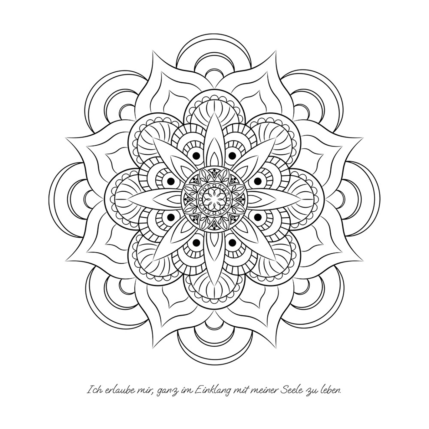 JO ELBA | Buecher | Ein Jahr voller Mandalas – 52 Mandalas mit liebevollen Affirmationen zum Aufblühen & Wachsen | Ausmalbuch für Erwachsene | Blick ins Buch 2