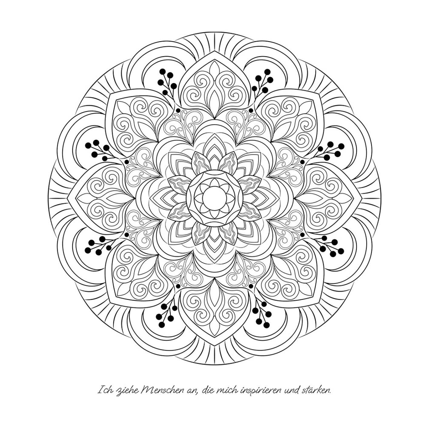 JO ELBA | Buecher | Ein Jahr voller Mandalas – 52 Mandalas mit liebevollen Affirmationen zum Aufblühen & Wachsen | Ausmalbuch für Erwachsene | Blick ins Buch 6