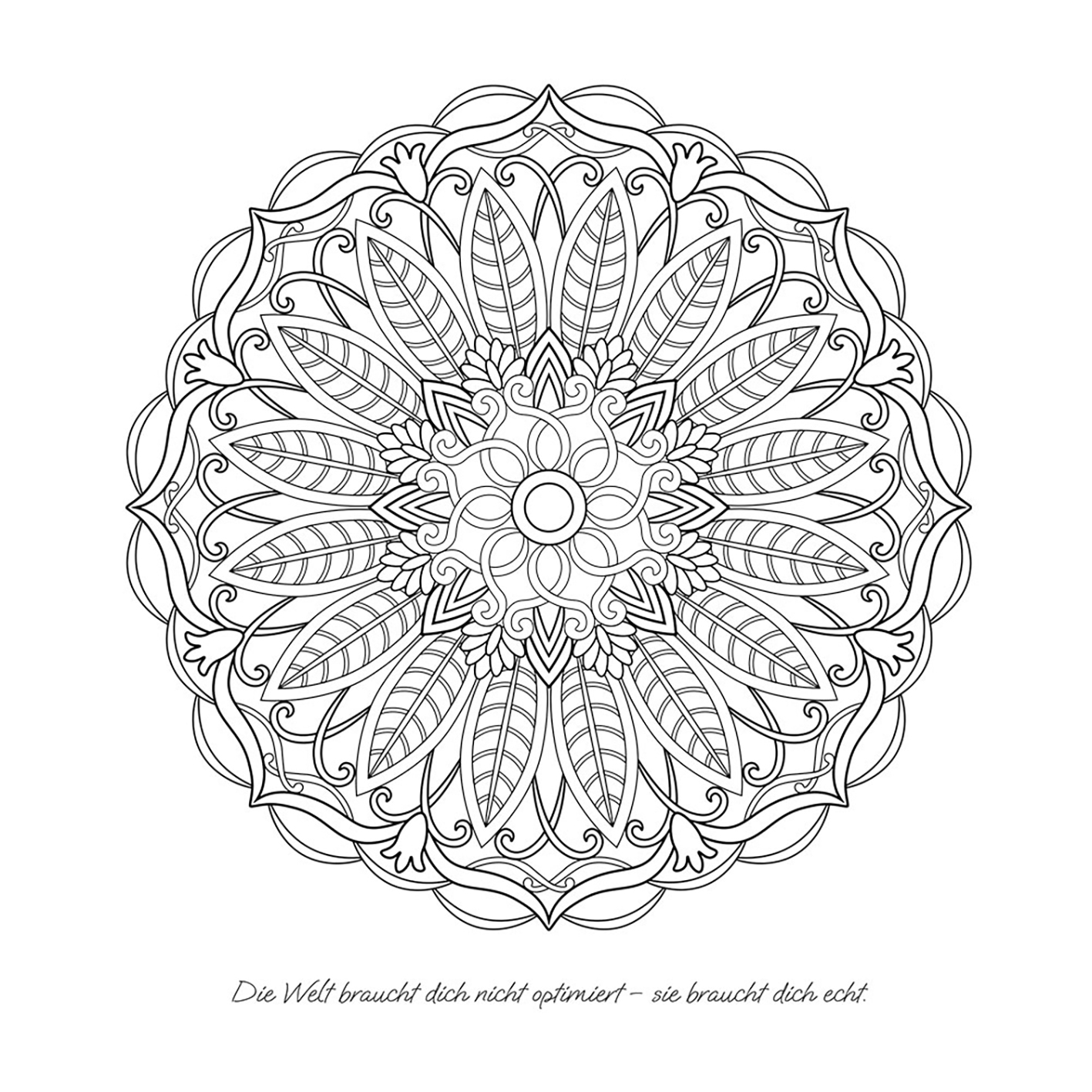 JO ELBA | Buecher | Eine Reise voller Mandalas – 52 Mandalas mit liebevollen Affirmationen zum Aufblühen & Wachsen | Ausmalbuch für Erwachsene | Blick ins Buch 1